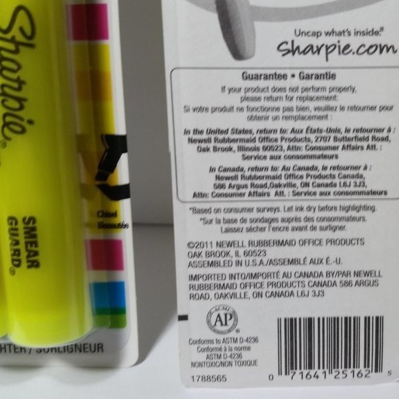 10 Packs Sharpie Smudge Resistant Yellow Highlighter - Picture 6 of 7